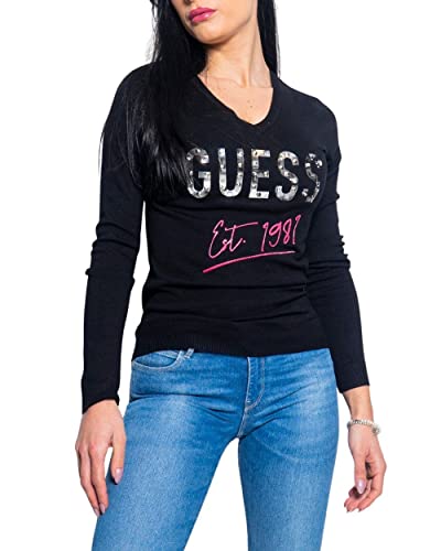 Guess Damen Langarm schwarzer Pullover W1RR0CZ2NQ0-JBLK S von GUESS