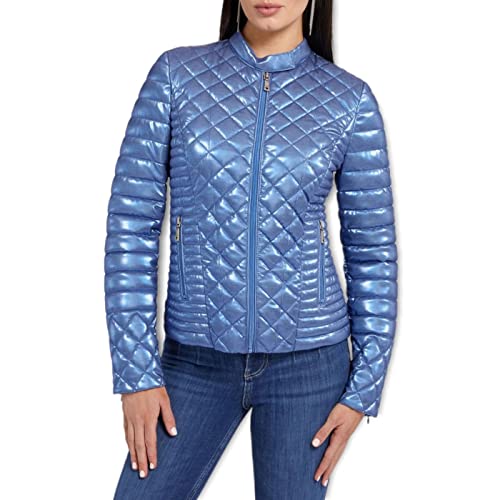 GUESS Damen Übergangsjacke New Vona blau M von GUESS