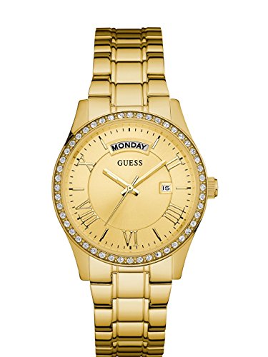 Guess Damen Analog Quarz Uhr mit Edelstahl Armband W0764L2 von GUESS