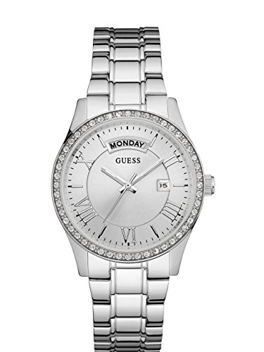 Guess Damen Analog Quarz Uhr mit Edelstahl Armband W0764L1 von GUESS