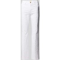 Guess Flared Jeans mit Ziersteinbesatz Modell '1981' in Offwhite, Größe 26/31 von Guess