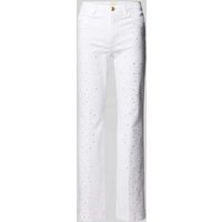 Guess Flared Jeans mit Ziersteinbesatz Modell '1981' in Offwhite, Größe 28/31 von Guess