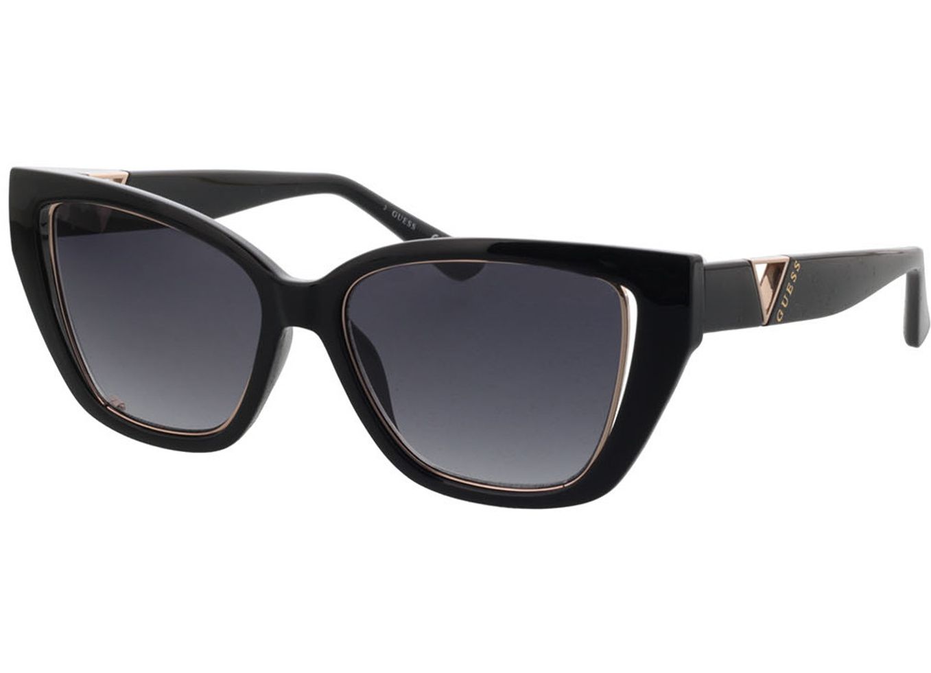 Guess GU7816 01B 54-16 Sonnenbrille mit Sehstärke erhältlich, Damen, Vollrand, Cateye von Guess