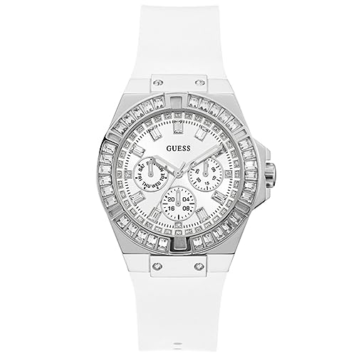 Guess Damen Armbanduhr Venus 39 mm Strasssteine auf dem Gehäuse Armband Silicone GW0118L3 von GUESS