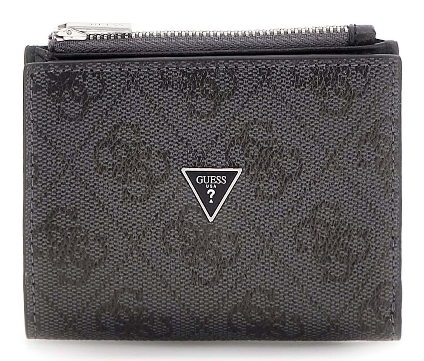 Guess Geldbörse Bifold Top Zip Wallet, aus echtem Leder mit RFID-Blocker Schutz von Guess