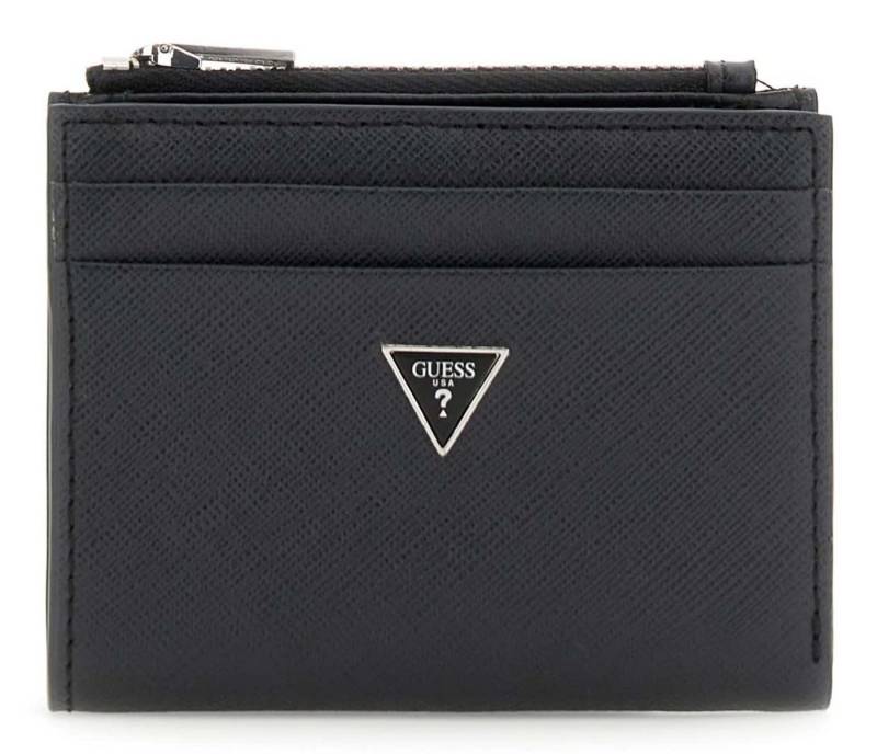 Guess Geldbörse Bifold Top Zip Wallet, aus echtem Leder mit RFID-Blocker Schutz von Guess