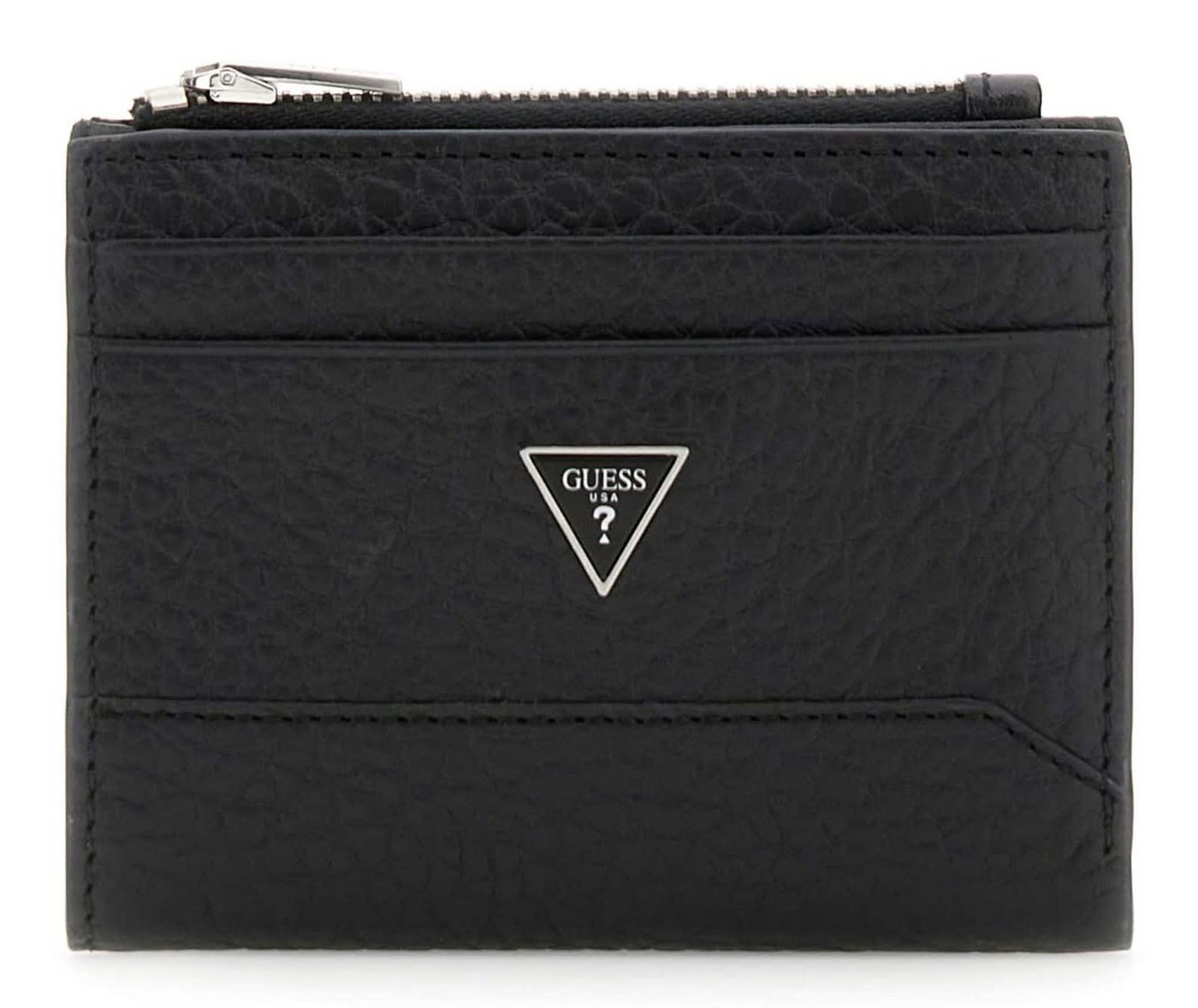 Guess Geldbörse Bifold Top Zip Wallet, aus echtem Leder mit RFID-Blocker Schutz von Guess