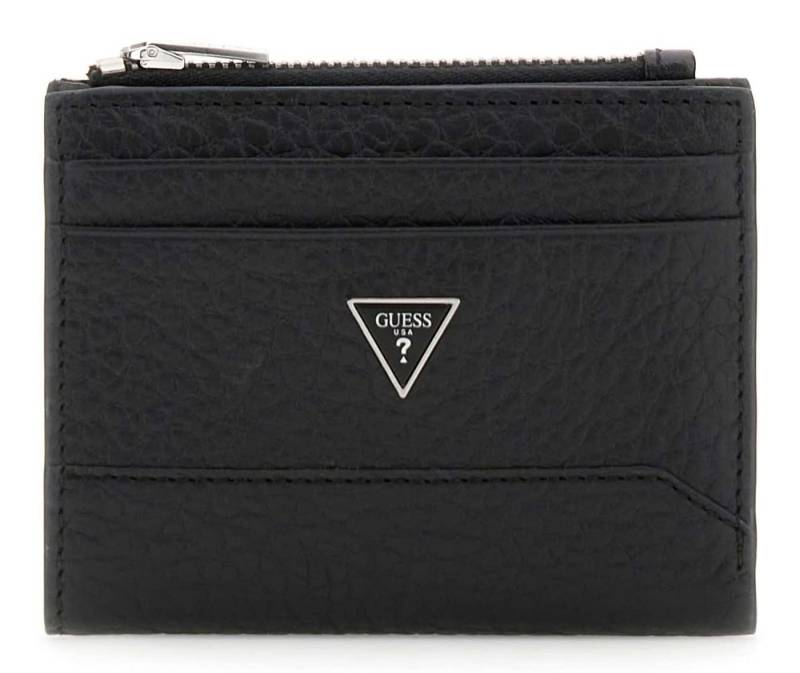Guess Geldbörse Bifold Top Zip Wallet, aus echtem Leder mit RFID-Blocker Schutz von Guess