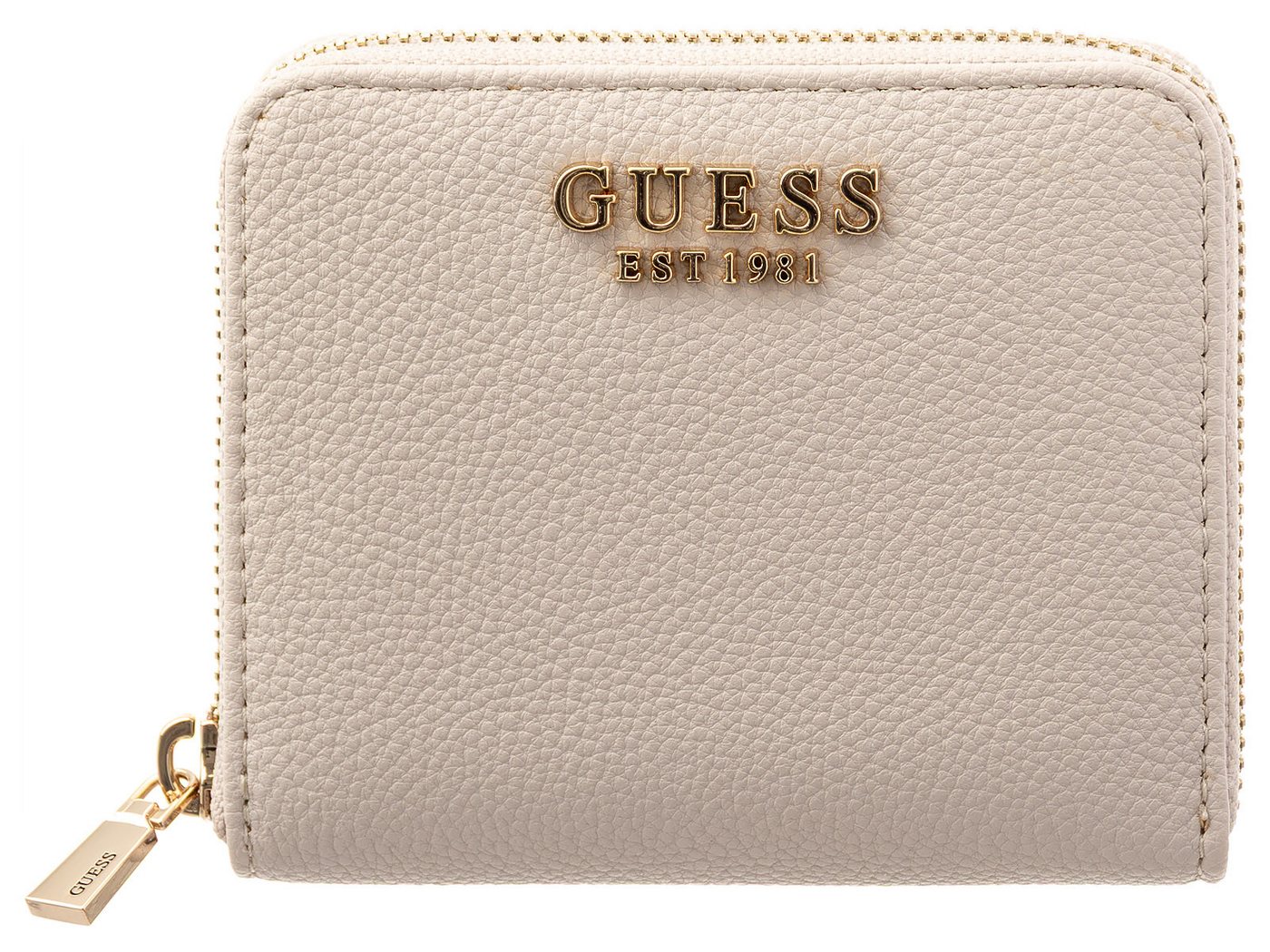 Guess Geldbörse SWBG7459137 LAUREL II SLG SMALL ZIP AROUND Woman (Stück, 1-tlg., 1), Logoschriftzug von Guess