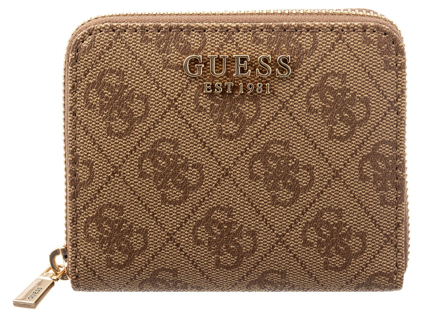 Guess Geldbörse SWSG7459137 LAUREL II SLG SMALL ZIP AROUND Woman (Stück, 1-tlg., 1), Logoschriftzug von Guess