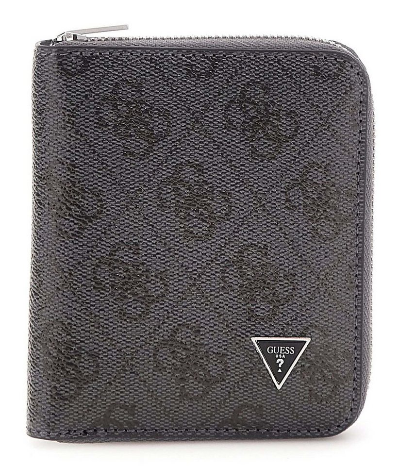 Guess Geldbörse Zip Around Wallet, aus echtem Leder mit RFID-Blocker Schutz von Guess