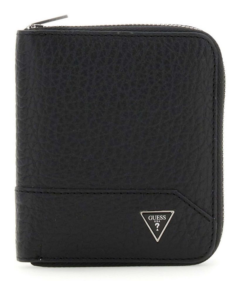 Guess Geldbörse Zip Around Wallet, aus echtem Leder mit RFID-Blocker Schutz von Guess