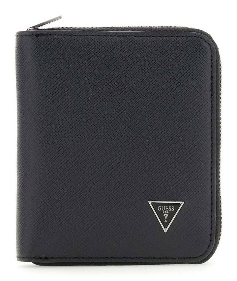 Guess Geldbörse Zip Around Wallet, aus echtem Leder mit RFID-Blocker Schutz von Guess
