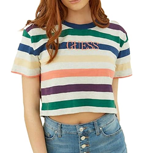 Guess Gestreiftes T-Shirt für Damen, mehrfarbig, Mehrfarbig, M von GUESS