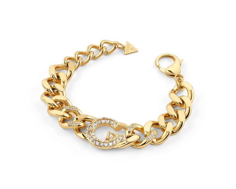 Guess Gliederarmband Damen-G Pave Goldfarben S von Guess