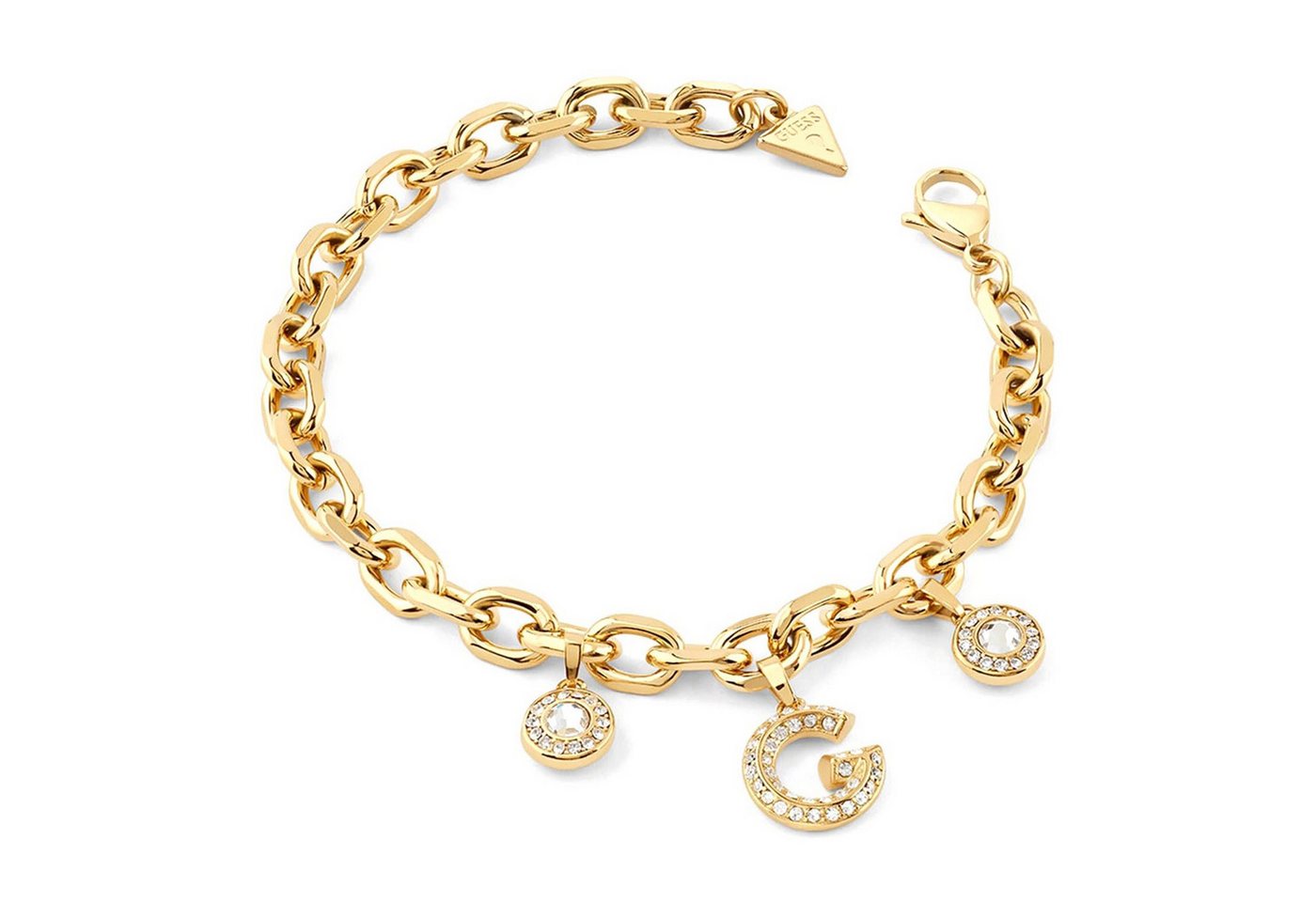 Guess Gliederarmband Damen-G Pave Multi Charm Goldfarben S von Guess