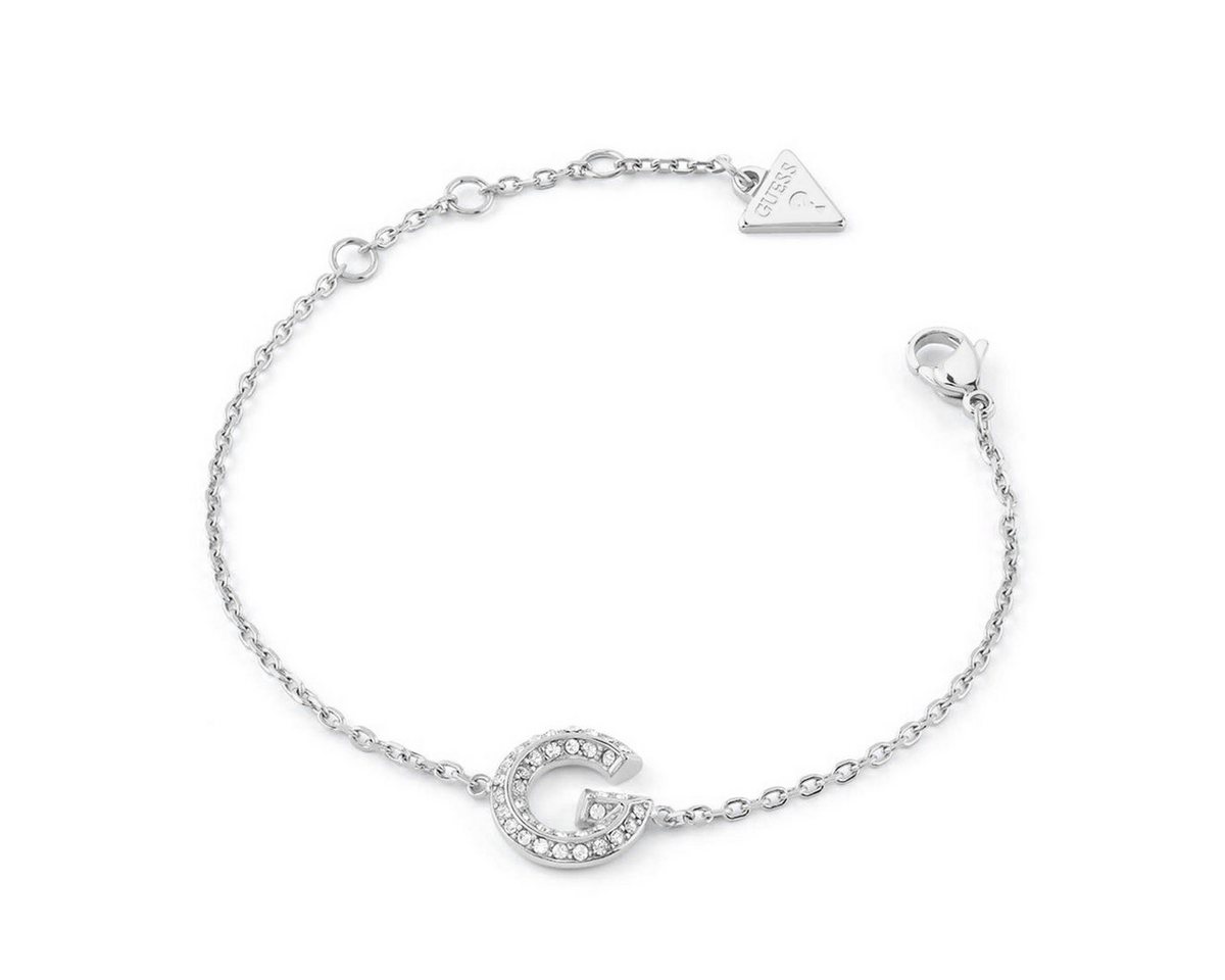 Guess Gliederarmband Damen-G Pave Silberfarben S von Guess