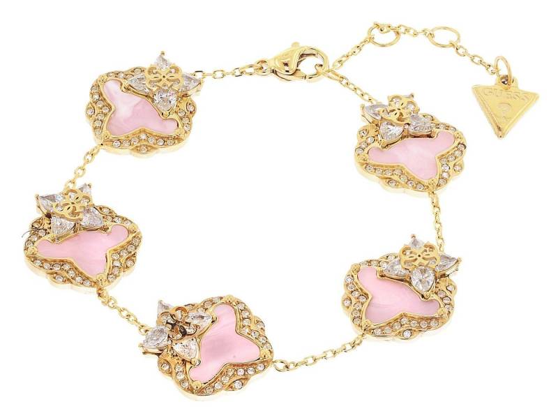 Guess Gliederarmband Damen-Multi Leaf Goldfarben S von Guess