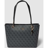 Guess Handtasche mit Allover-Muster Modell 'NOELLE NOEL TOTE' in Graphit, Größe One Size von Guess