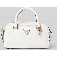 Guess Handtasche mit Label-Anhänger Modell 'CRESIDIA' in Offwhite, Größe 1 von Guess