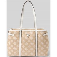 Guess Handtasche mit Label-Applikation Modell 'BEYZA GIRLFRIEND TOTE' in Offwhite, Größe 1 von Guess