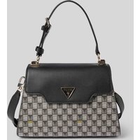 Guess Handtasche mit Label-Applikation Modell 'G WAVE' in Black, Größe 1 von Guess
