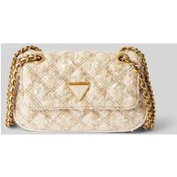 Guess Handtasche mit Label-Applikation Modell 'GIULLY' in Gold, Größe One Size von Guess