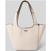 Guess Handtasche mit Label-Applikation Modell 'HELINA' in Offwhite, Größe 1 von Guess