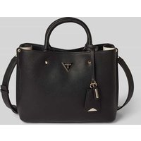 Guess Handtasche mit Label-Applikation Modell 'MERIDIAN II GIRLFRIEND' in Black, Größe 1 von Guess