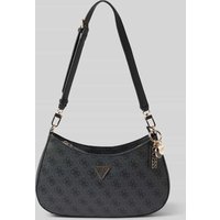 Guess Handtasche mit Label-Applikation Modell 'NOELLE' in Anthrazit, Größe 1 von Guess