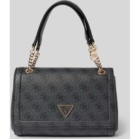 Guess Handtasche mit Label-Applikation Modell 'NOELLE' in Anthrazit, Größe 1 von Guess