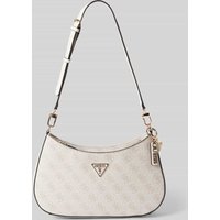 Guess Handtasche mit Label-Applikation Modell 'NOELLE' in Hellgrau, Größe 1 von Guess