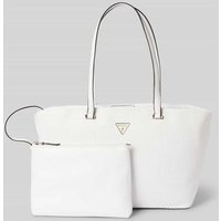 Guess Handtasche mit Label-Applikation Modell 'PHAEDRA' in Weiss, Größe 1 von Guess