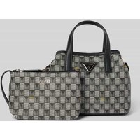 Guess Handtasche mit Label-Applikation Modell 'WAVE' in Black, Größe 1 von Guess