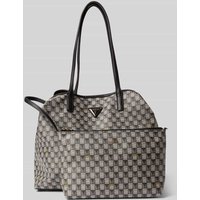 Guess Handtasche mit Label-Applikation Modell 'WAVE' in Black, Größe 1 von Guess