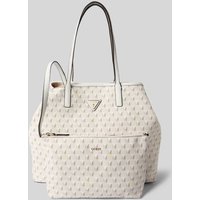 Guess Handtasche mit Label-Applikation Modell 'WAVE' in Stein, Größe 1 von Guess