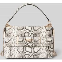 Guess Handtasche mit Label-Applikation in Mittelgrau, Größe 1 von Guess