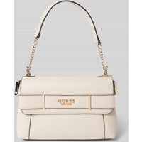 Guess Handtasche mit Label-Applikation in Taupe, Größe 1 von Guess