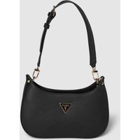 Guess Handtasche mit Label-Badge Modell 'MERIDIAN' in Black, Größe One Size von Guess