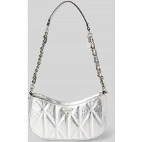 Guess Handtasche mit Label-Detail Modell 'ALDINA' in Silber, Größe 1 von Guess