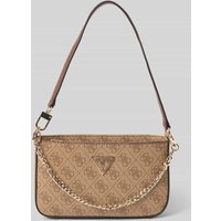 Guess Handtasche mit Label-Detail Modell 'NOELLE' in Taupe, Größe 1 von Guess