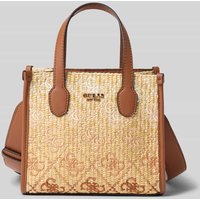 Guess Handtasche mit Tragehenkeln Modell 'SILVANA 2' in Cognac, Größe 1 von Guess