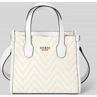 Guess Handtasche mit Zickzack-Muster Modell 'SILVANA' in Weiss, Größe One Size von Guess