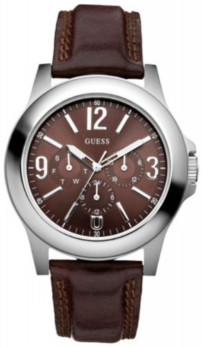 Guess Herren Analog Quarz Uhr mit Leder Armband W95110G1 von Guess