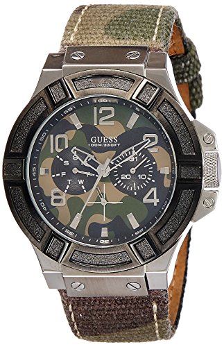 Guess Herren Analog Quarz Uhr mit Edelstahl Armband W0407G1 von Guess