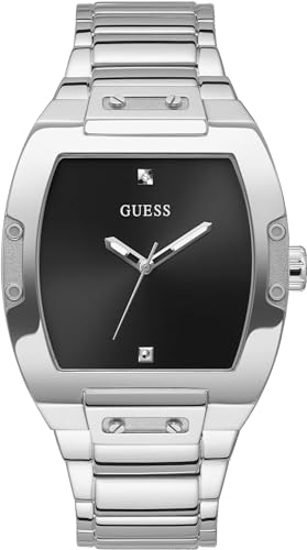 GUESS Herren Analog Quarz Uhr mit Edelstahl Armband GW0387G1 von GUESS