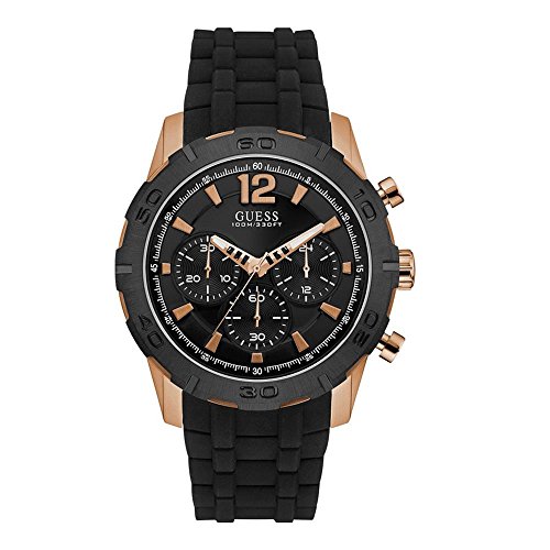 Guess Herren Chronograph Quarz Uhr mit Silikon Armband W0864G2 von Guess