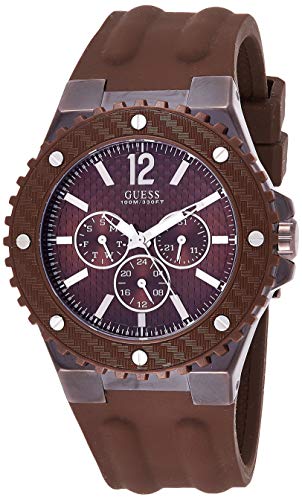 Guess Herren-Armbanduhr XL Overdrive Multifunktion Analog Quarz Silikon W11619G3 von GUESS