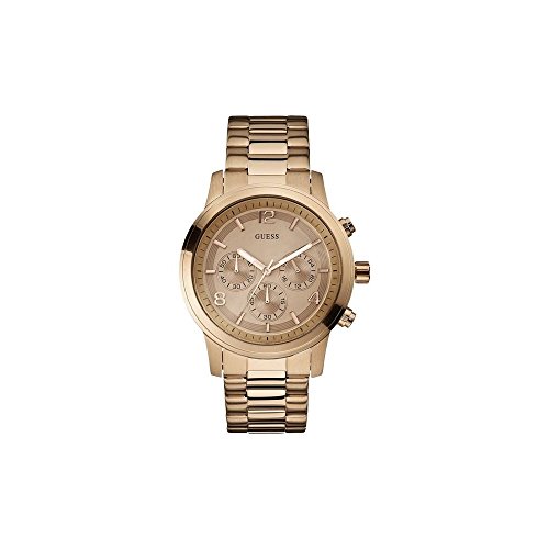 Guess Herren Chronograph Quarz Uhr mit Edelstahl Armband W17004L1_Ip-rosé von GUESS