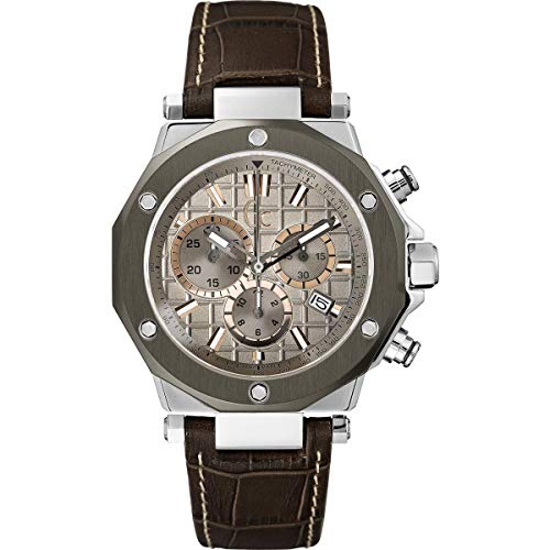 Guess Herren Chronograph Quarz Uhr mit Leder Armband X72026G1S von Guess